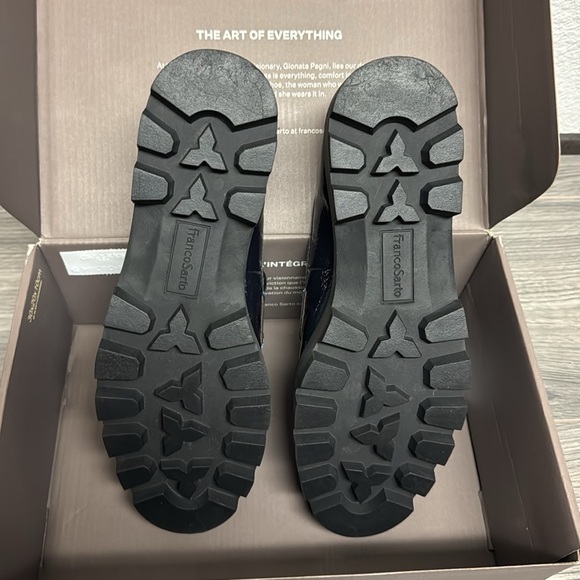 FRANCO SARTO Balin Lug Sole Loafers MIDNIGHT FAUX PATENT - Picture 4 of 10